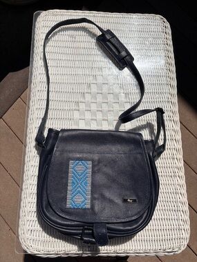 ZAAF Blue Leather Crossbody Bag Handcrafted Ethiopia Luxury Tote Tibi Lining NEW